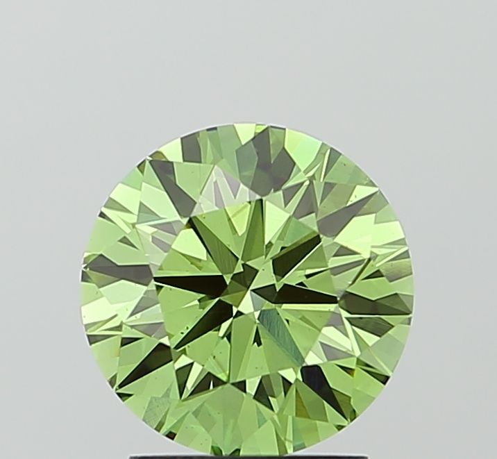 2.06 CT Fancy Vivid Green ROUND