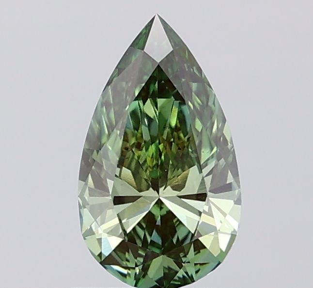 0.88 CT Fancy Vivid Green PEAR