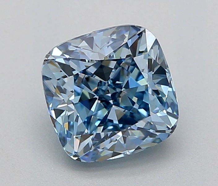 1.02 CT Fancy Vivid Blue CUSHION MODIFIED
