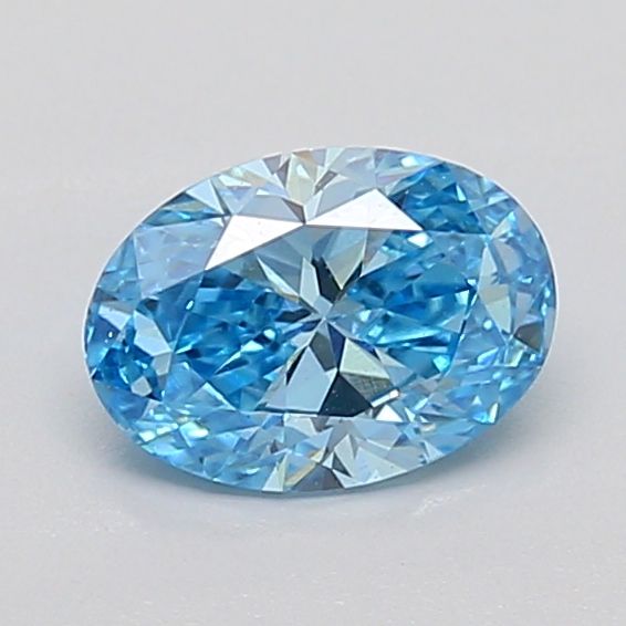 0.72 CT Fancy Vivid Blue OVAL