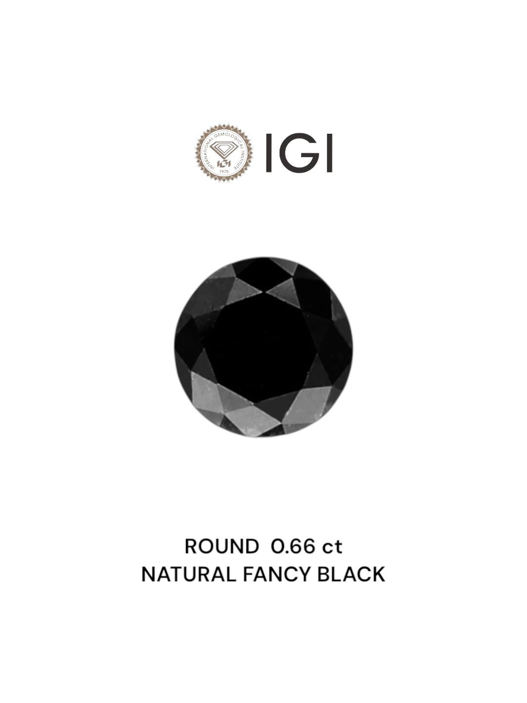 Diament 0.66 ct Fancy Black/