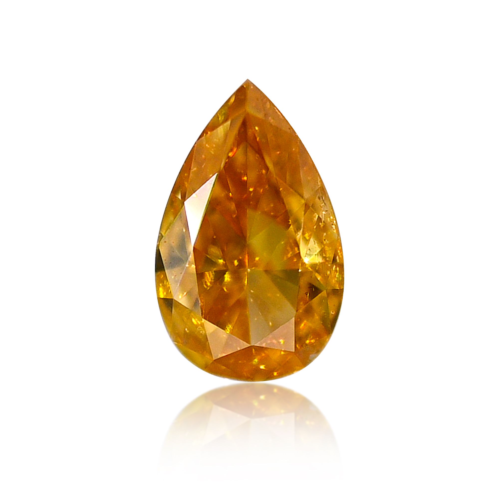 Diament 0.22 ct Fancy Vivid Orange Yellow/SI1