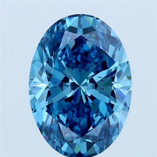 2.07 CT Fancy Vivid Blue OVAL