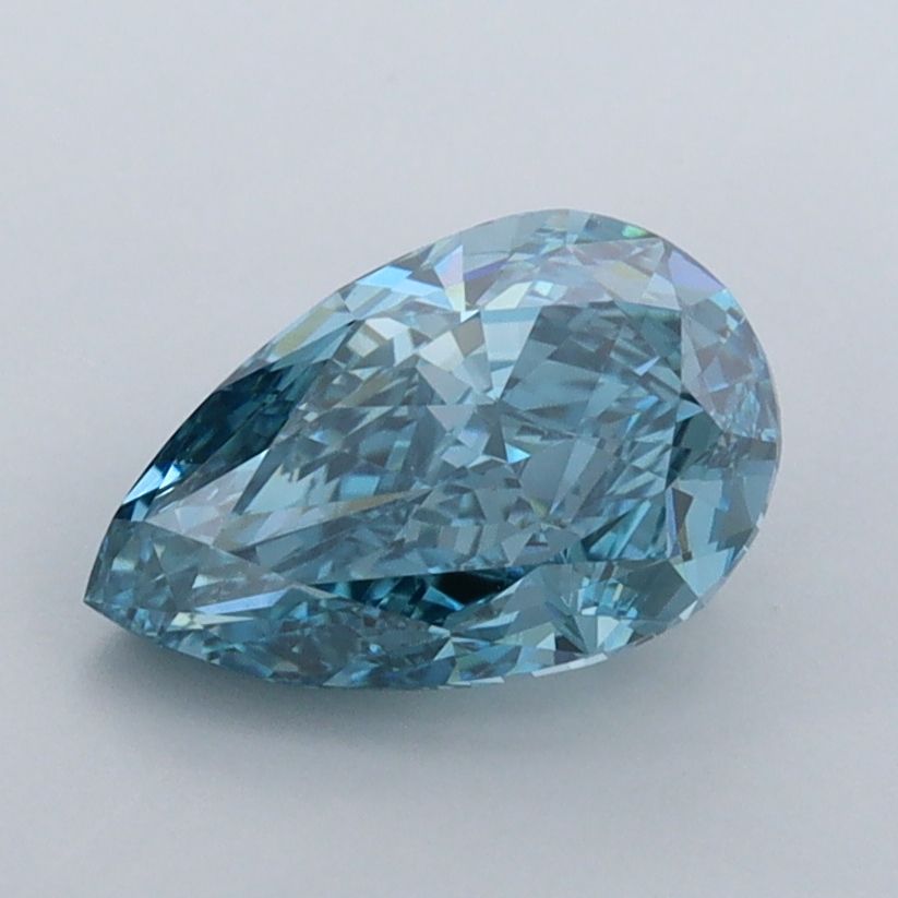 1.56 CT Fancy Vivid Greenish Blue PEAR
