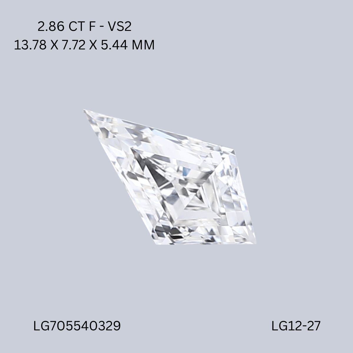 2.86 ct lab-grown Kite Diamond