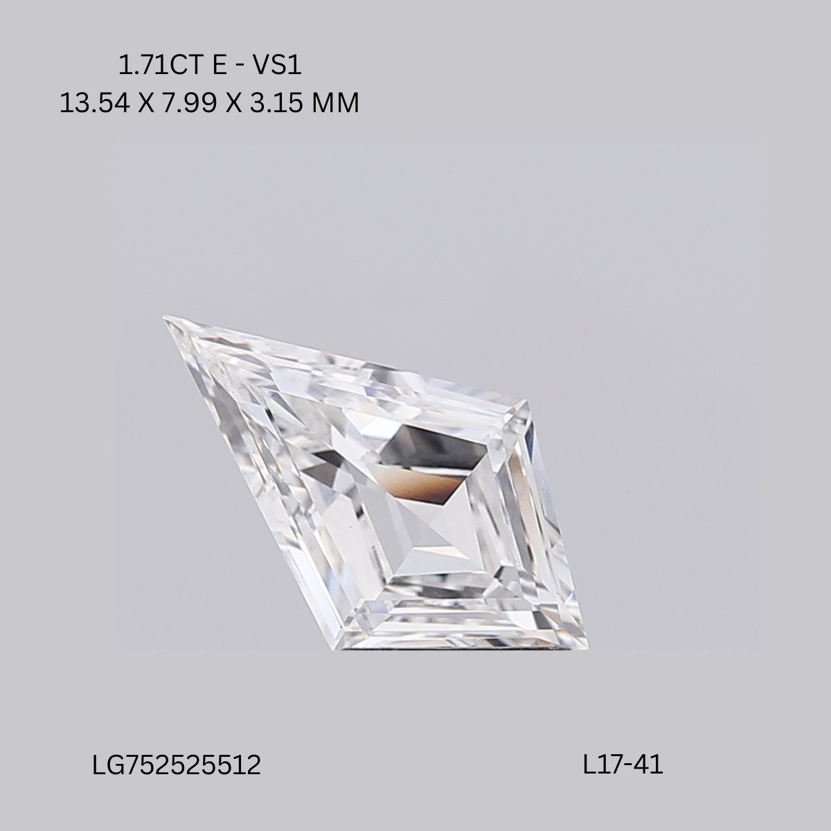 1.71 ct lab-grown Kite Diamond