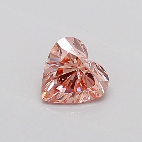 0.3 CT Fancy Orangey Brown HEART