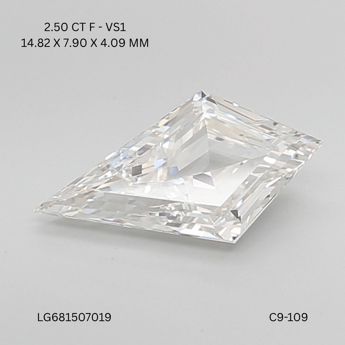 2.5 ct lab-grown Kite Diamond
