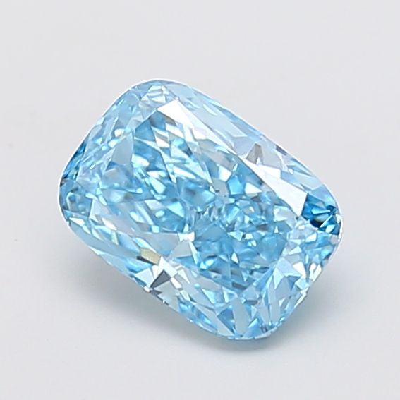 1.52 CT Fancy Vivid Blue CUSHION MODIFIED