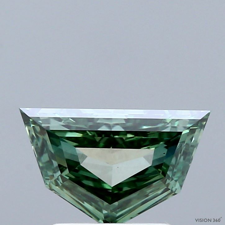 0.96 CT Fancy Vivid Green PEAR