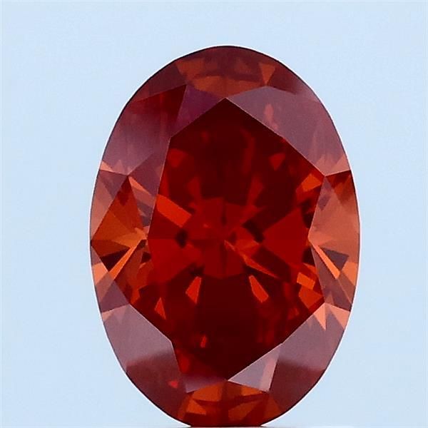 1.07 CT Fancy Vivid Pinkish Orange OVAL