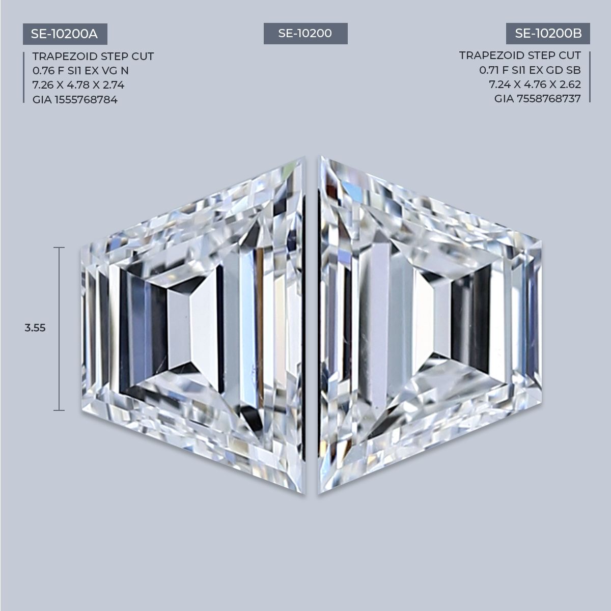 0.71 ct Trapezoid Diamond