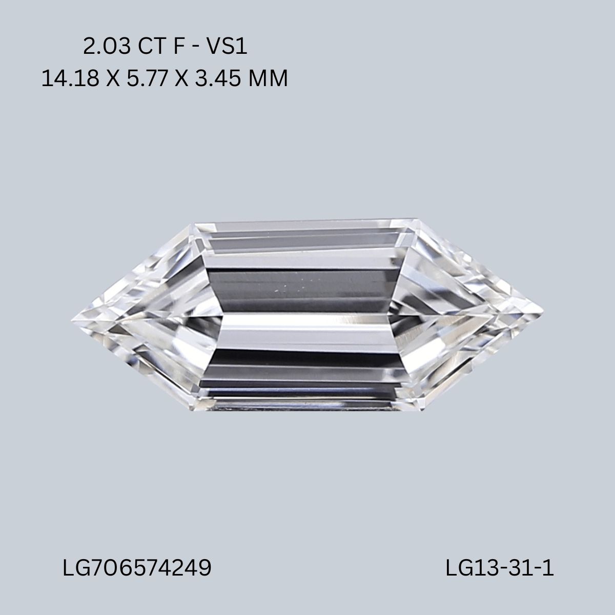 2.03 ct lab-grown Hexagonal Diamond