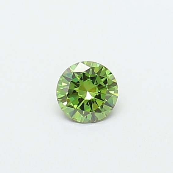 0.34 CT Fancy Vivid Green ROUND