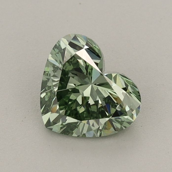0.71 CT Fancy Vivid Green HEART