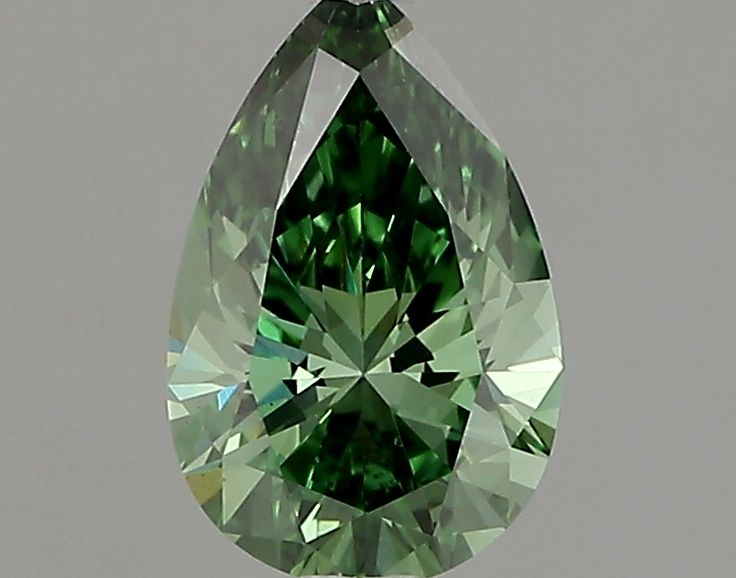 1.01 CT Fancy Vivid Green PEAR
