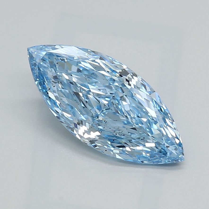1.08 CT Fancy Vivid Blue MARQUISE