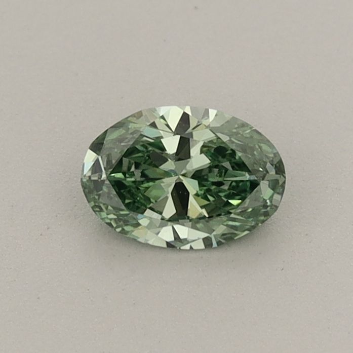 0.34 CT Fancy Vivid Green OVAL
