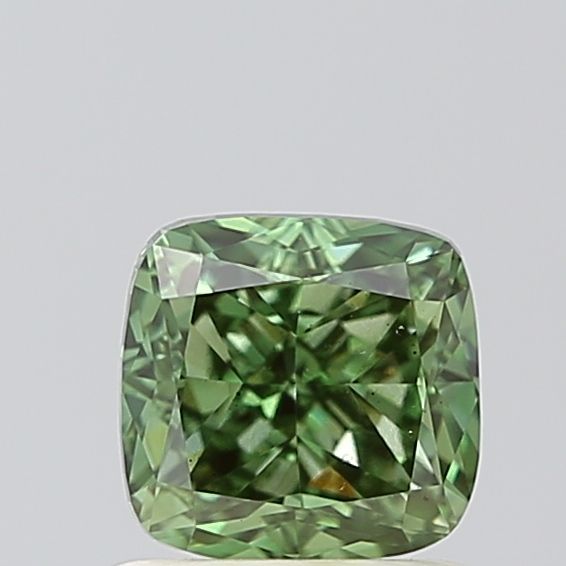 0.98 CT Fancy Vivid Green CUSHION MODIFIED