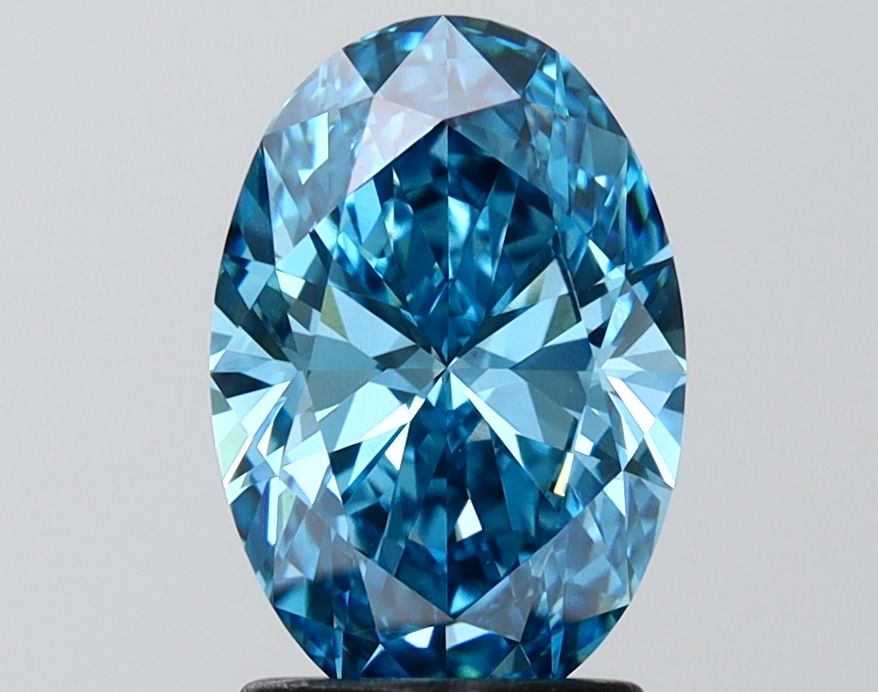 2.01 CT Fancy Vivid Blue OVAL