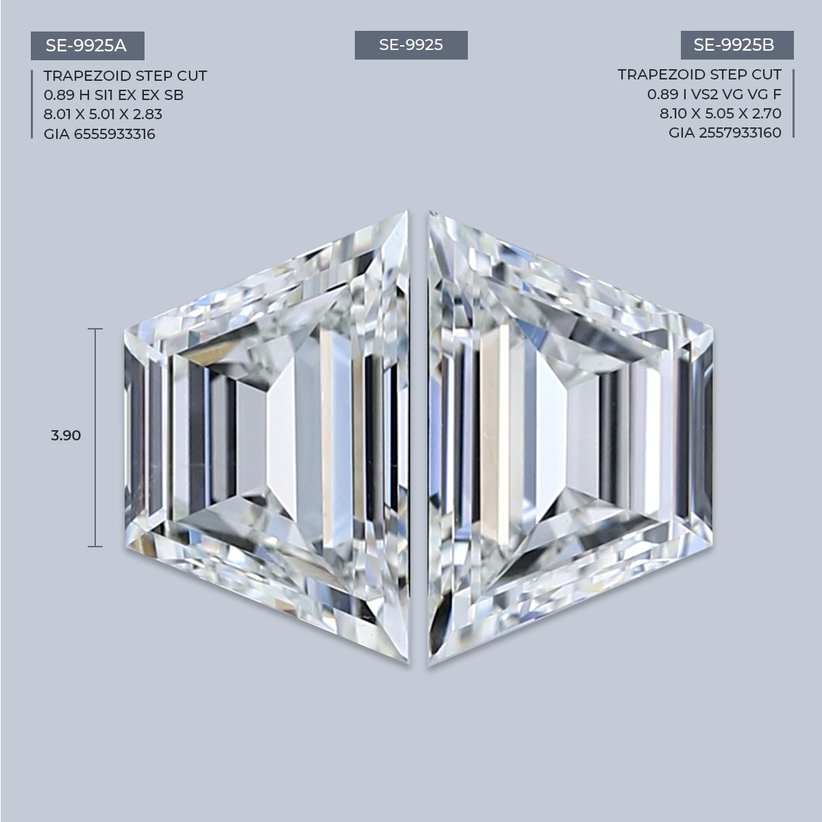 0.89 ct Trapezoid Diamond
