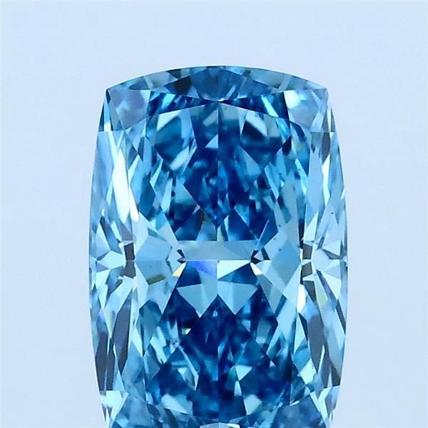 1.51 CT Fancy Vivid Blue CUSHION MODIFIED