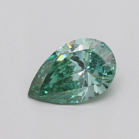 0.34 CT Fancy Vivid Green PEAR