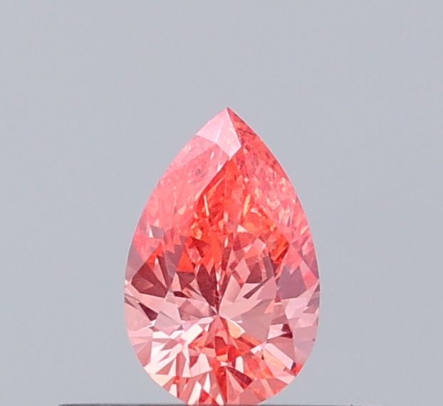0.24 CT Fancy Vivid Orangey Pink PEAR