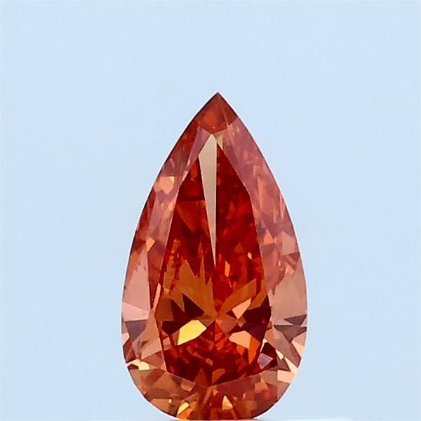 0.33 CT Fancy Vivid Orangey Pink PEAR
