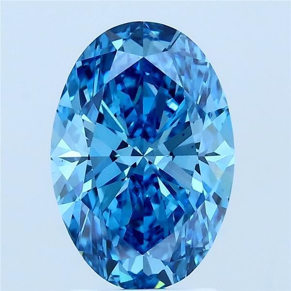 2.0 CT Fancy Vivid Blue OVAL