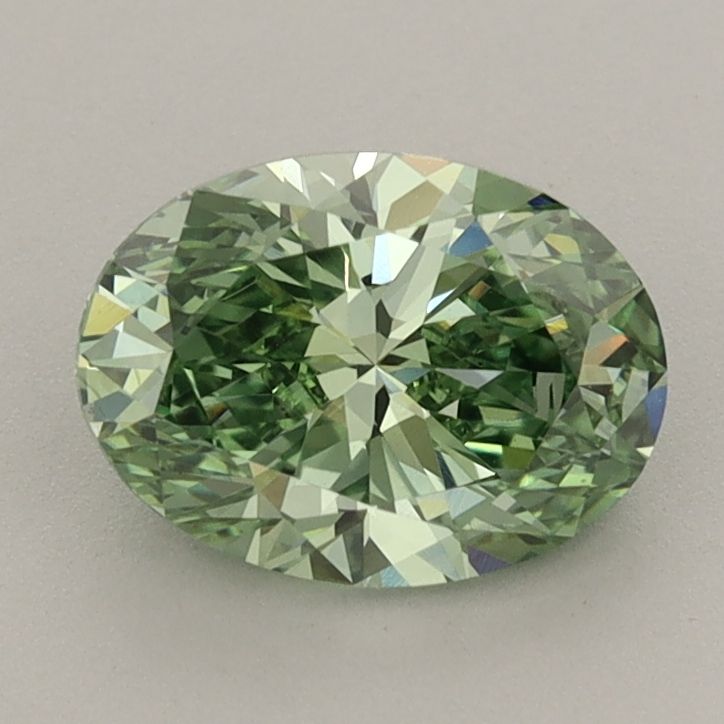 1.3 CT Fancy Vivid Green OVAL