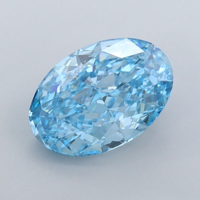 1.58 CT Fancy Vivid Blue OVAL
