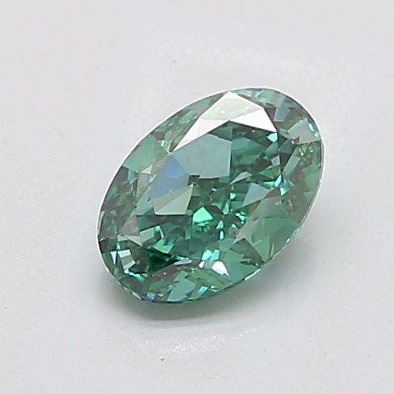 1.08 CT Fancy Vivid Green OVAL