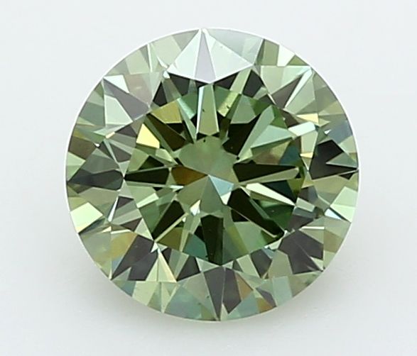 1.38 CT Fancy Vivid Green ROUND