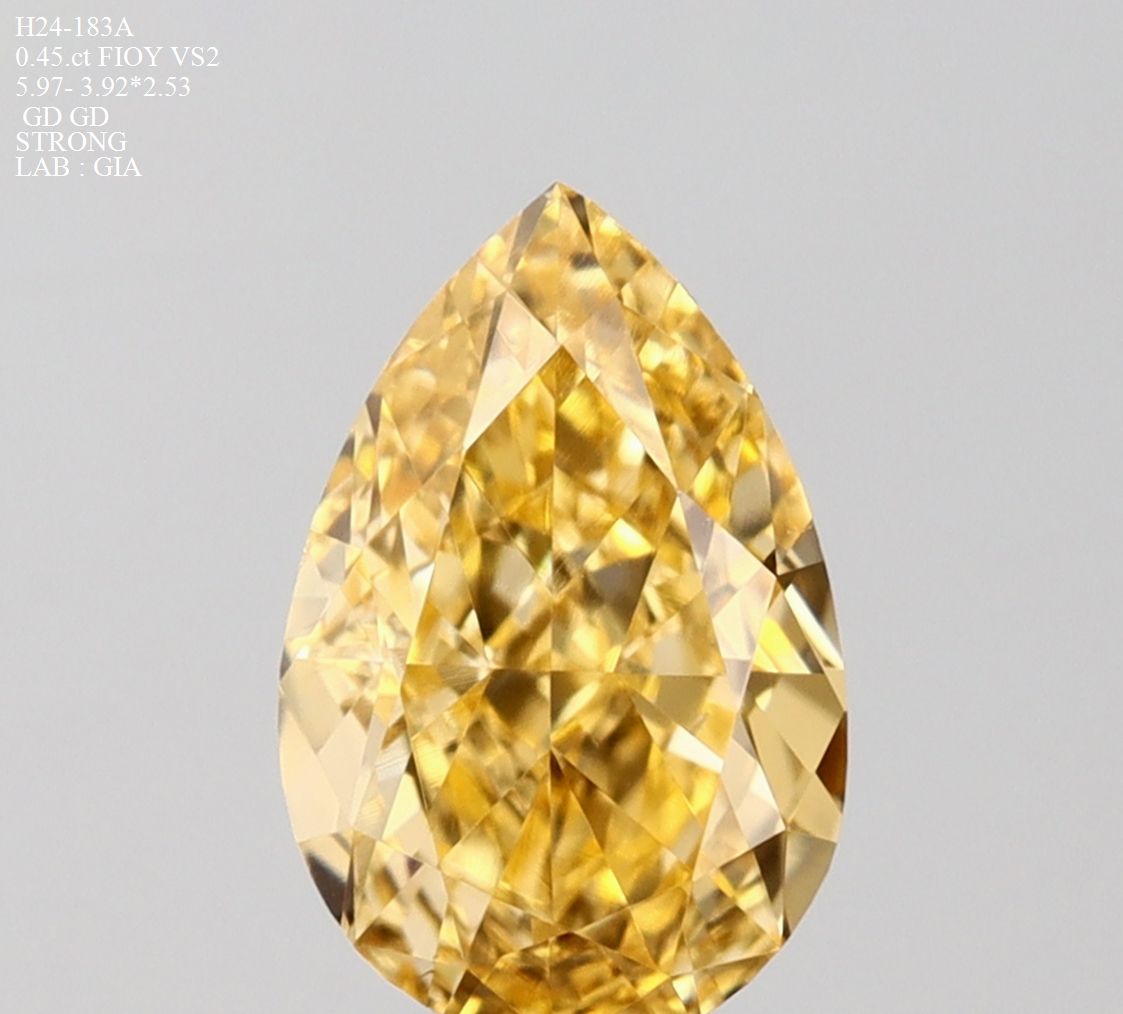 Diament 0.45 ct Fancy Intense Orange Yellow/VS2