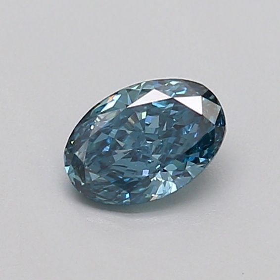 0.38 CT Fancy Vivid Blue OVAL