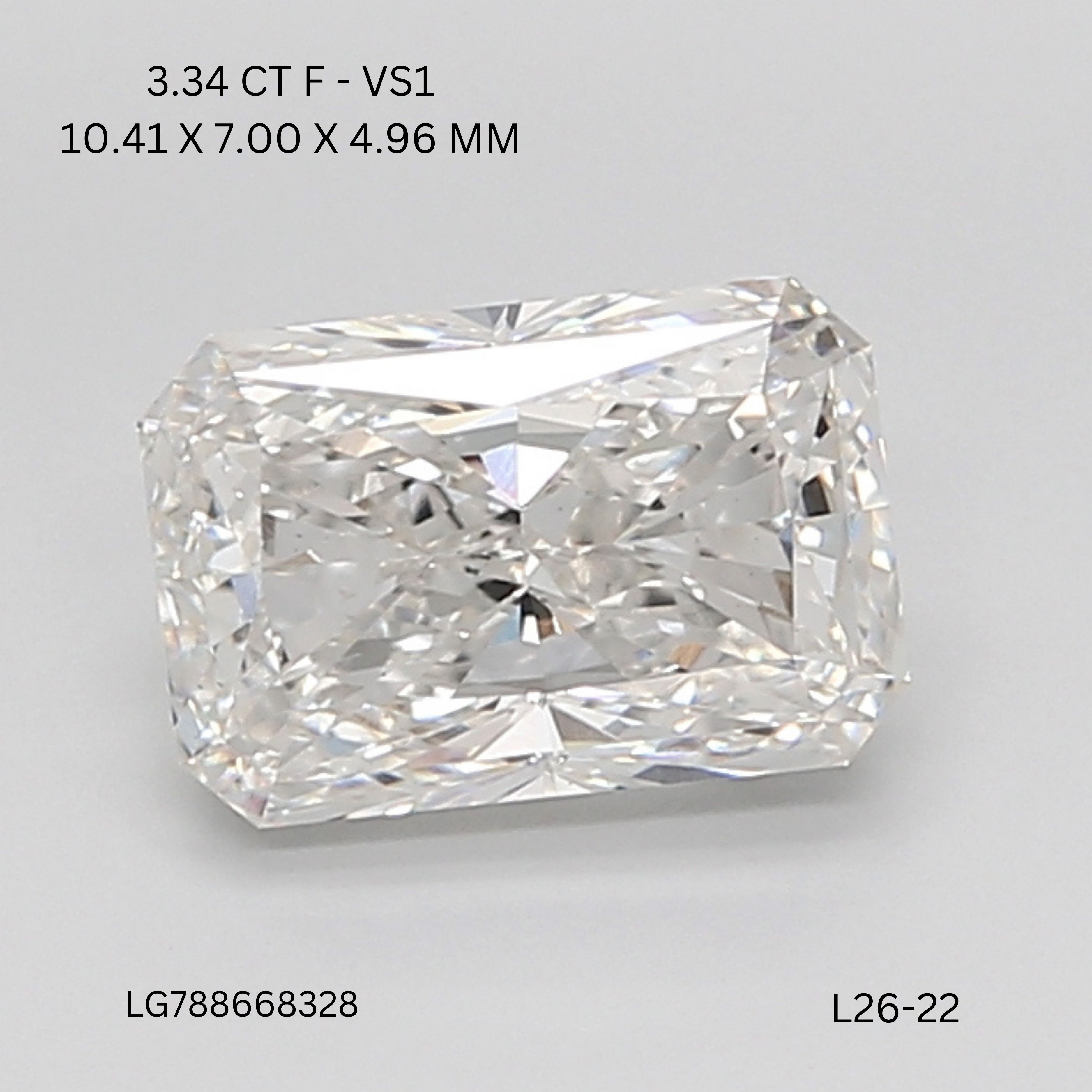 3.34 ct Radiant diamond