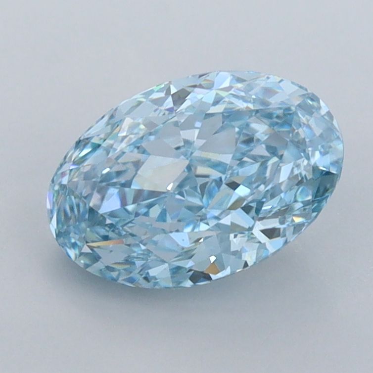 1.51 CT Fancy Vivid Blue OVAL