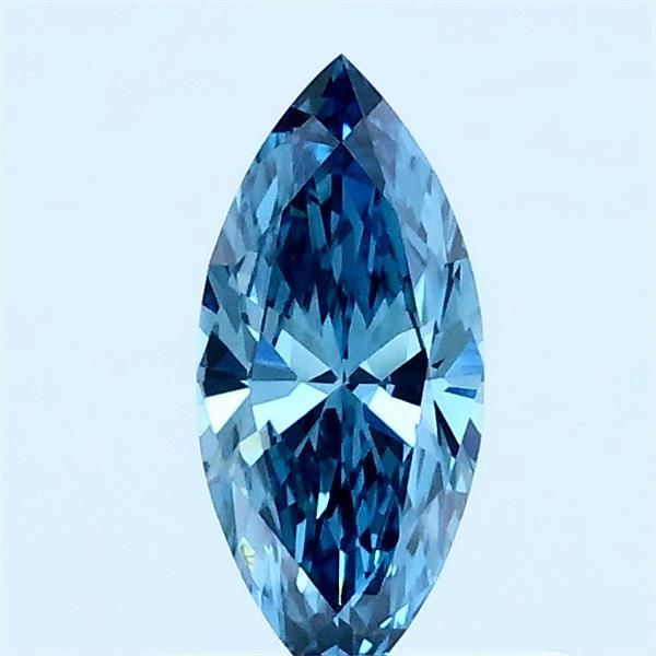 0.39 CT Fancy Vivid Blue MARQUISE