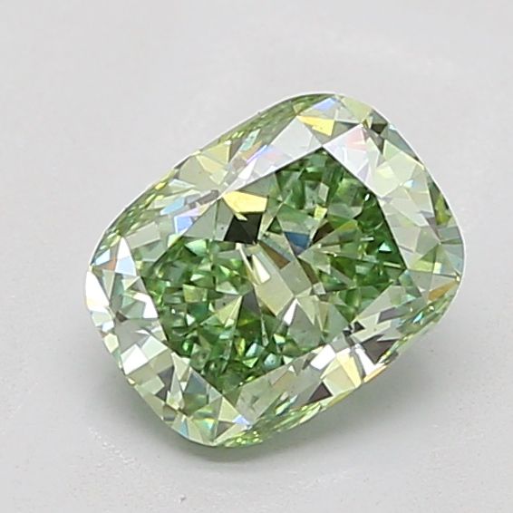 1.6 CT Fancy Vivid Green CUSHION MODIFIED