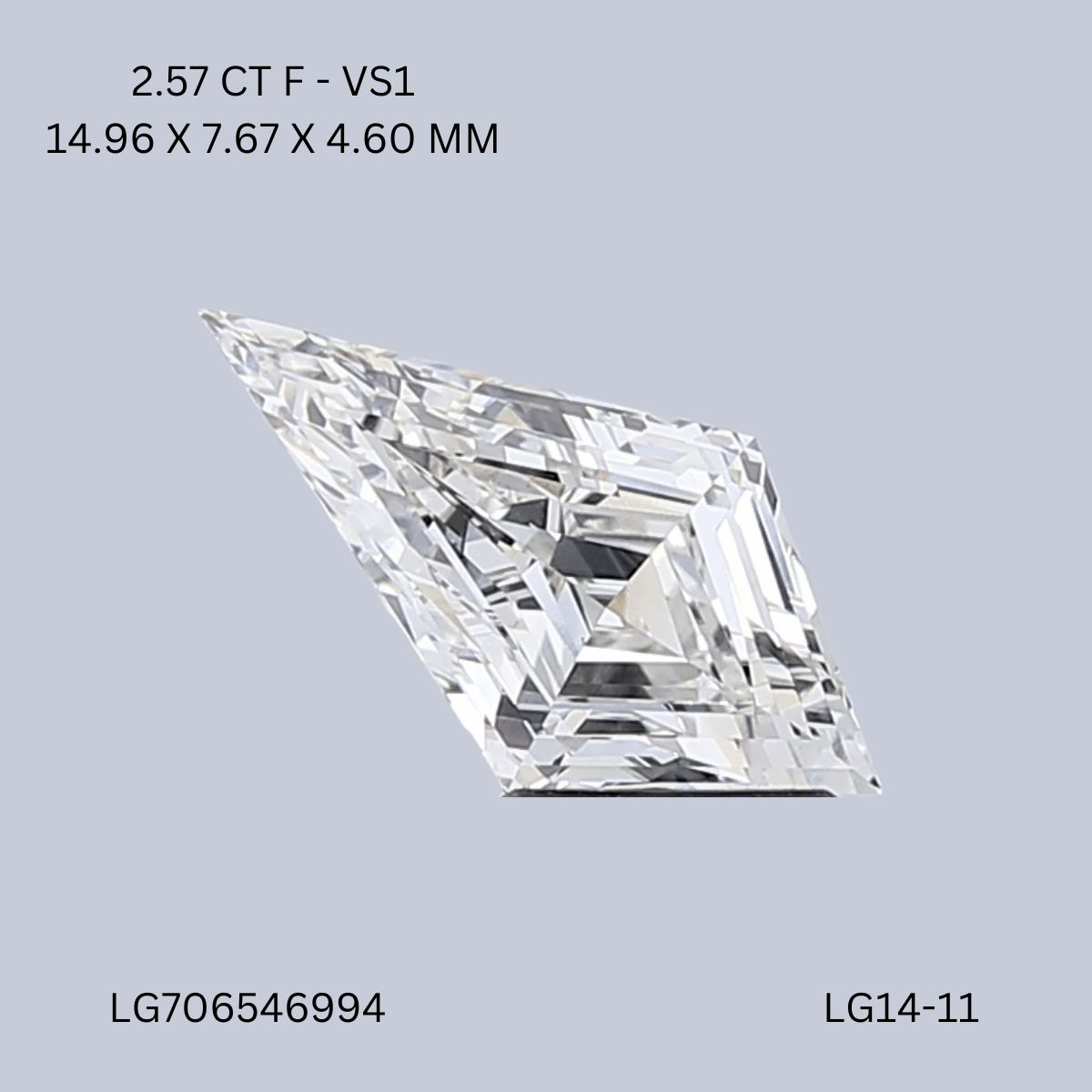 2.57 ct lab-grown Kite Diamond