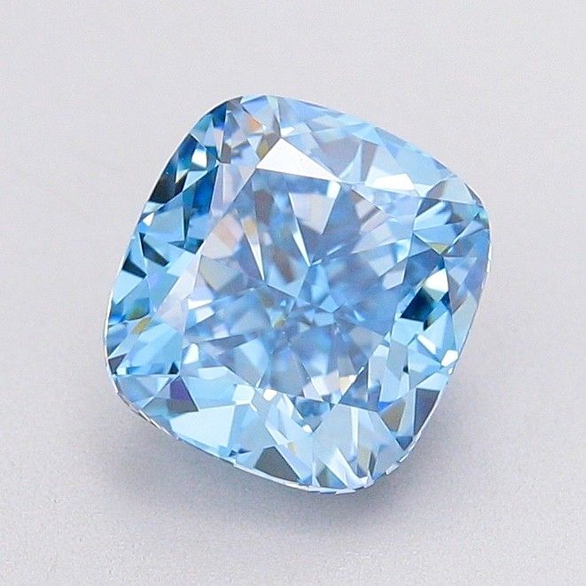 1.55 CT Fancy Vivid Blue CUSHION MODIFIED