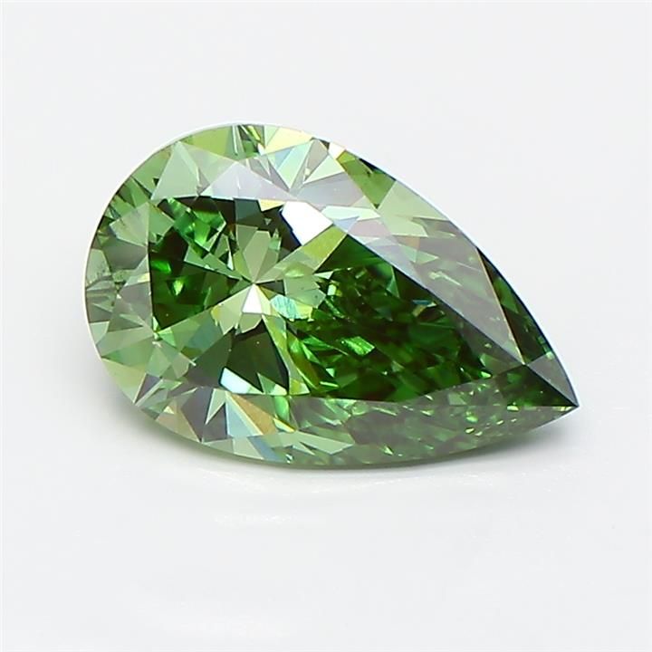 1.52 CT Fancy Vivid Green PEAR