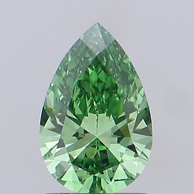 1.02 CT Fancy Vivid Green PEAR