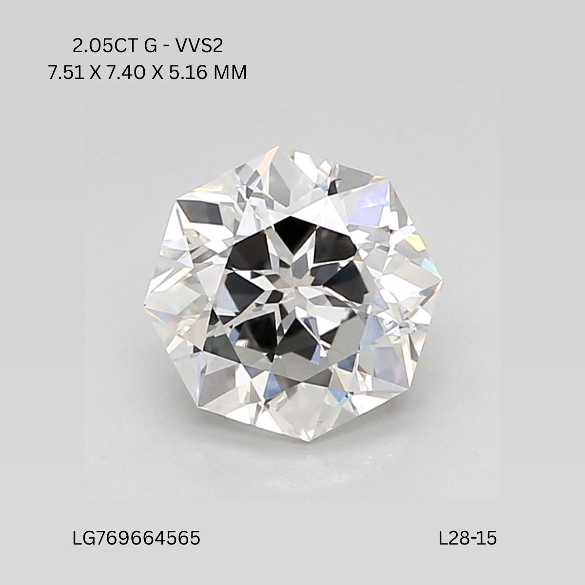 2.05 ct lab-grown Octagonal Diamond