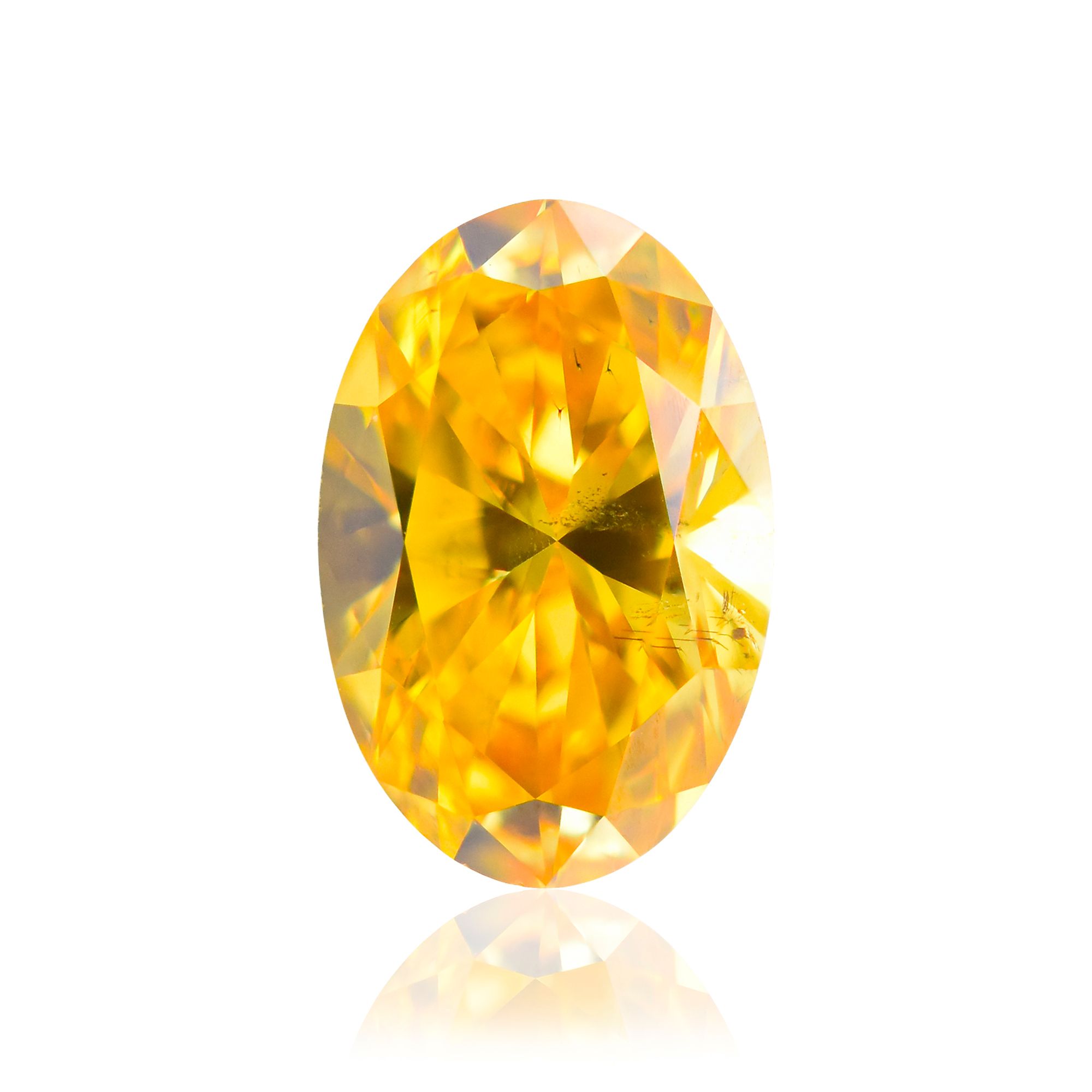 Diament 0.68 ct Fancy Vivid Orange Yellow/SI2