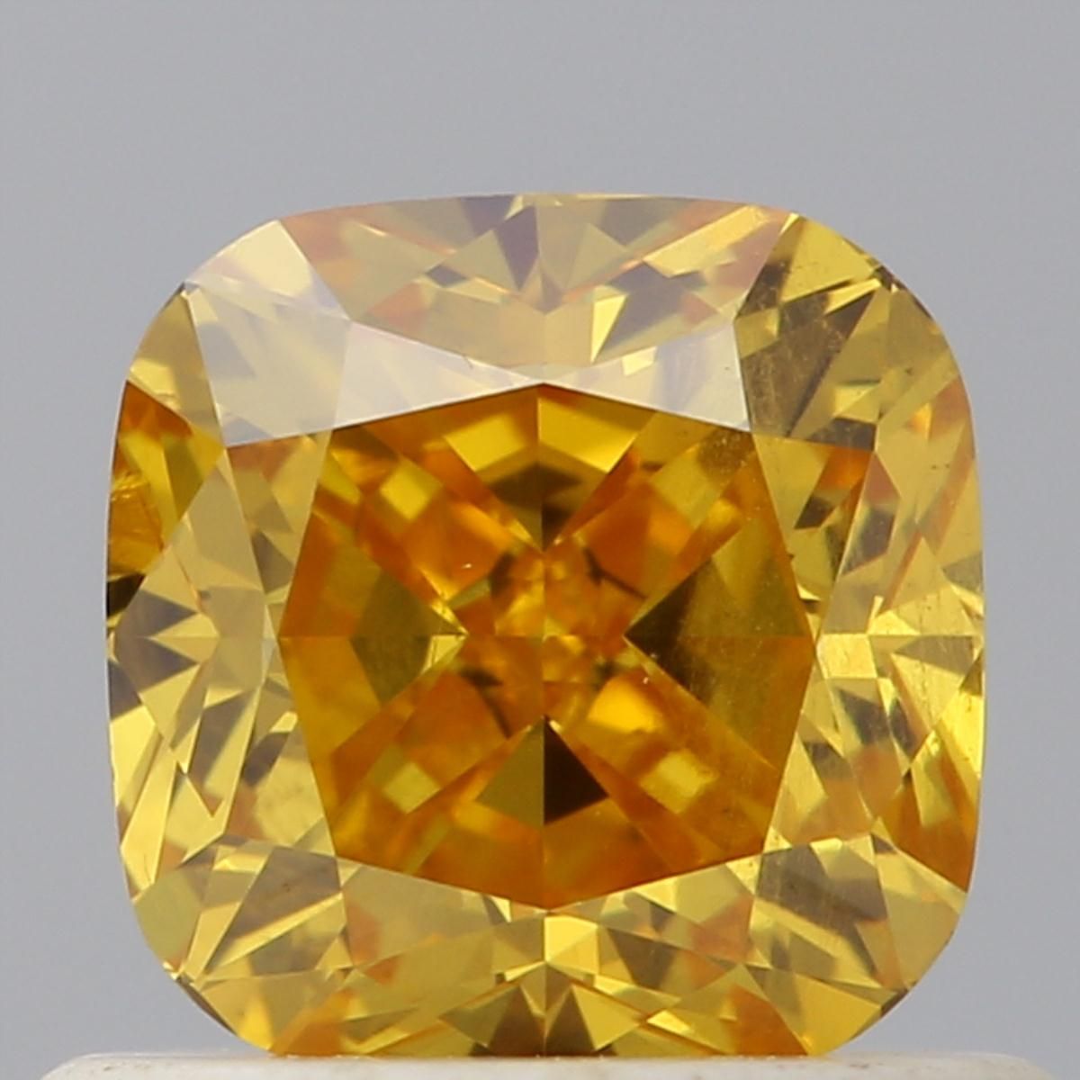 Diament 0.71 ct Fancy Vivid Yellow Orange/SI2