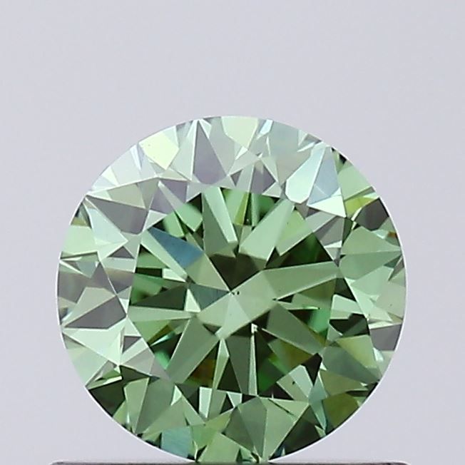 0.58 CT Fancy Vivid Green ROUND
