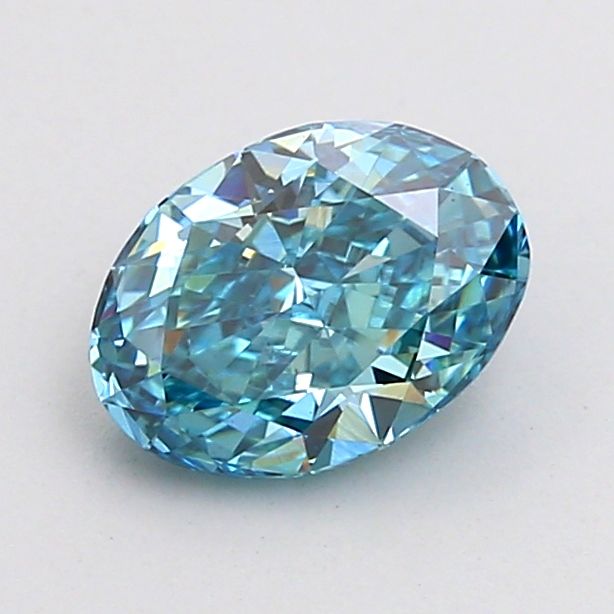 0.95 CT Fancy Vivid Blue OVAL