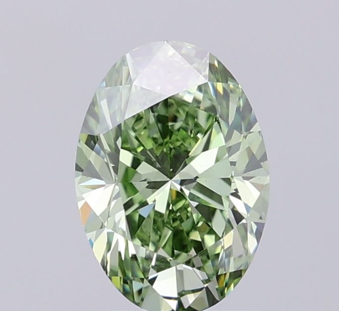 1.5 CT Fancy Vivid Green OVAL